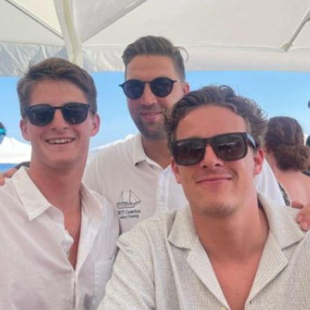 Edgar Cooper Endicott on a vacation with his friends.